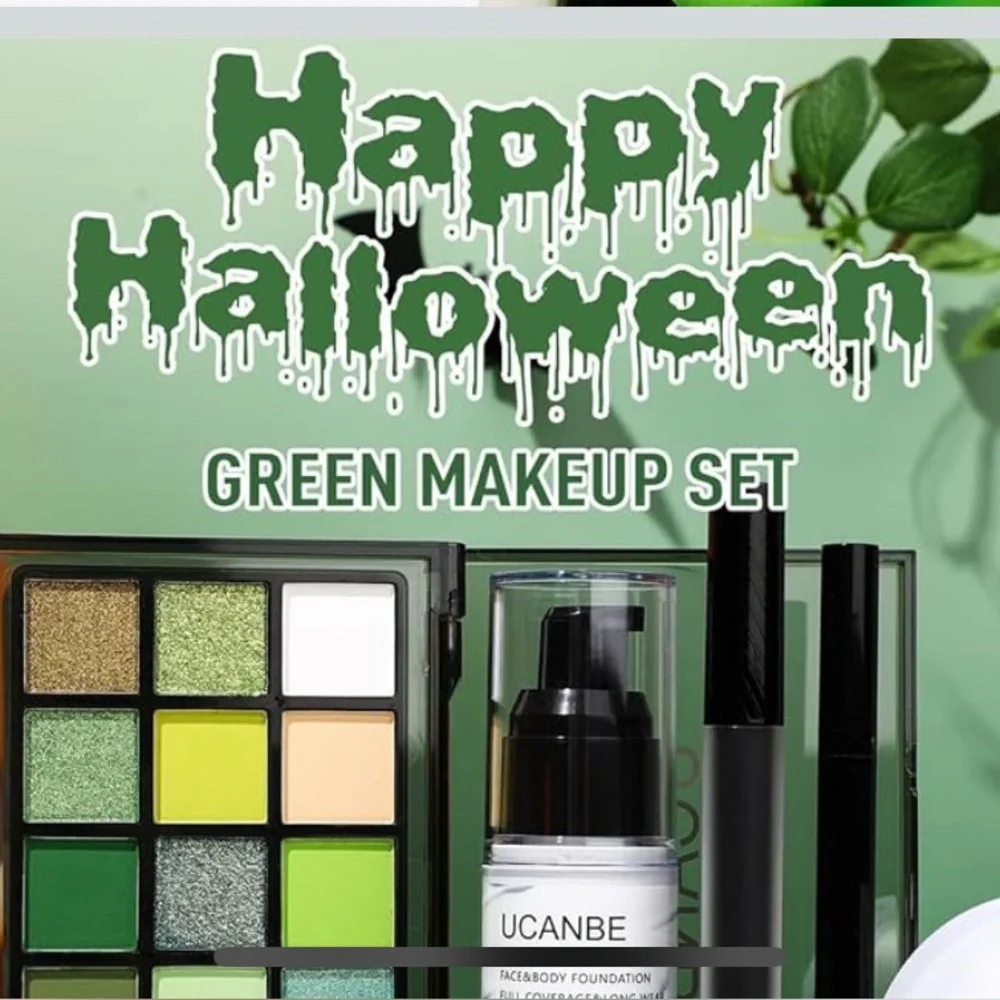 Green Eyeshadow Palette Set For HALLOWEEN OR EVERYDAY LOOKS ! NEW